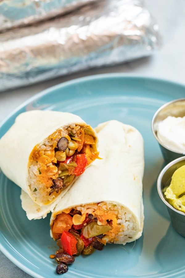 Vegetarian freezer burrito