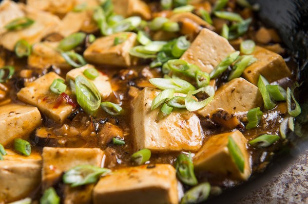 Vegetarian mapo tofu