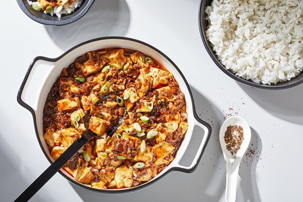 Vegetarian mapo tofu