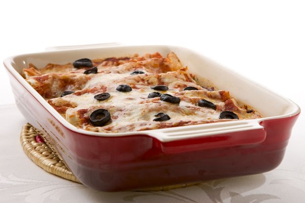 Vegetarian Mexican casserole with black beans