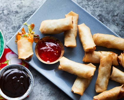 Vegetarian mini spring rolls