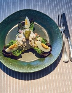 Vegetarian Russian potato salad