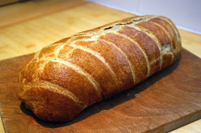 Vegetarian sausage, mushroom and stuffing Wellington