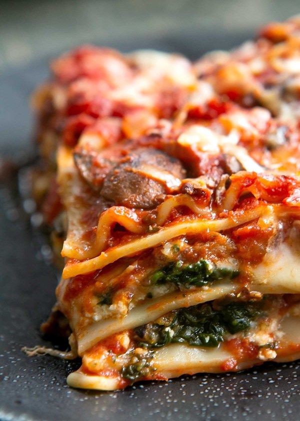 Vegetarian spinach and mushroom lasagna recipe Eat Your Books