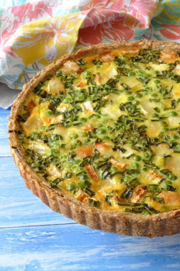 Vegetarian spring quiche