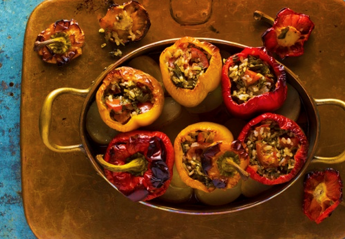 Vegetarian stuffed peppers