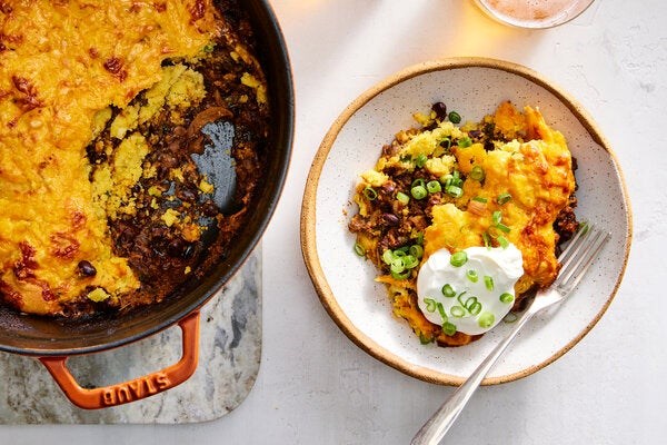 Vegetarian tamale pie