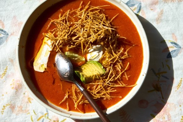 Vegetarian tortilla soup