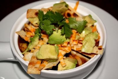 Vegetarian tortilla soup
