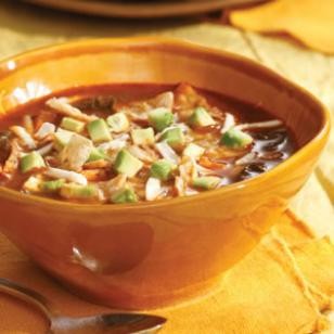 Vegetarian tortilla soup (Sopa de tortilla)