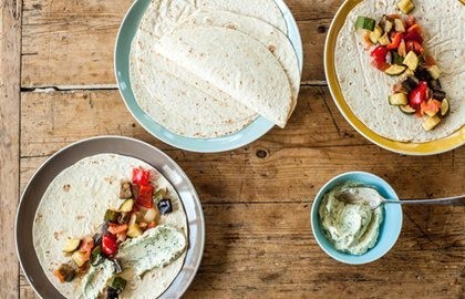 Veggie and cream cheese roll over