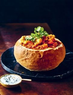 Veggie apricot bunny chow