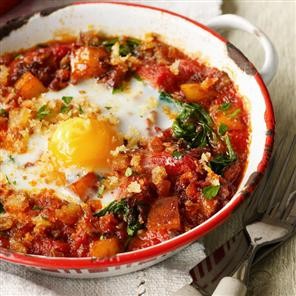 Veggie baked eggs