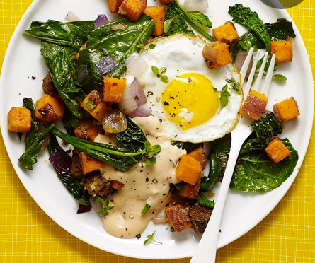 Veggie burger hash