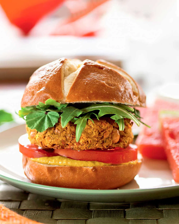 Veggie burgers with pumpkin