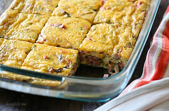 Veggie ham egg and cheese bake