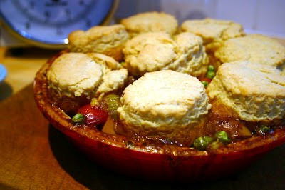 Veggie sausage casserole cobbler