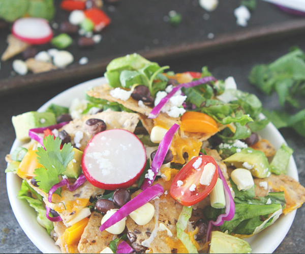 Veggie sheet pan nachos