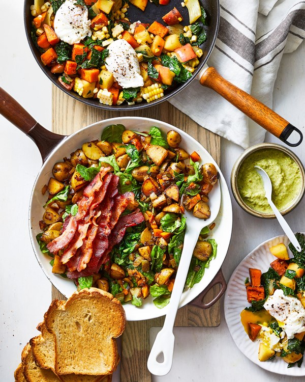 Veggie-sweet potato hash