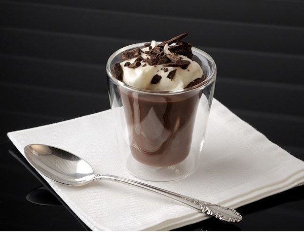 Velvety honey-chocolate pudding
