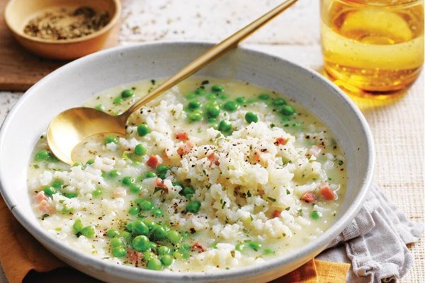 Venetian-style rice and peas (Risi e bisi)