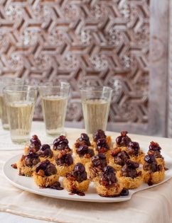 Venison & sour cherry nests