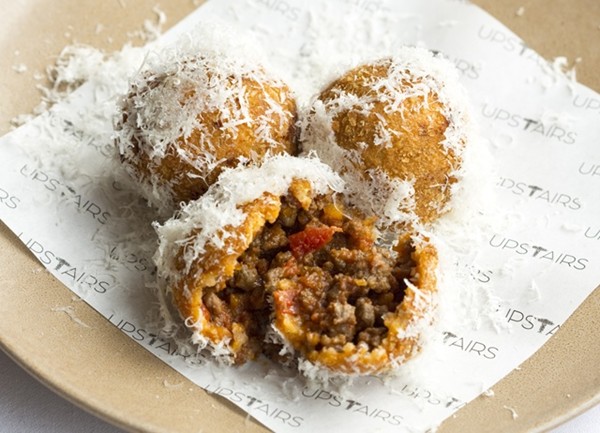 Venison Bolognese fritters with Parmesan