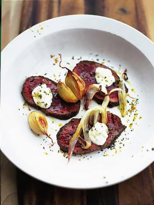 Venison carpaccio with orange and horseradish