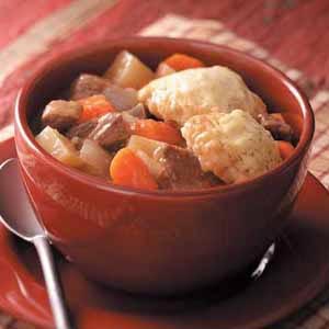 Venison dumpling stew