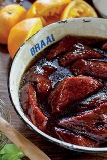 Venison loin with moskonfyt sauce