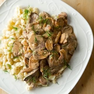 Venison stroganoff