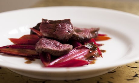 Venison with sweet-sour chard