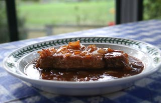 Vermont maple syrup pork chops