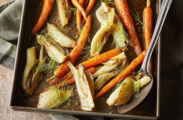 Vermouth-braised fennel & carrots