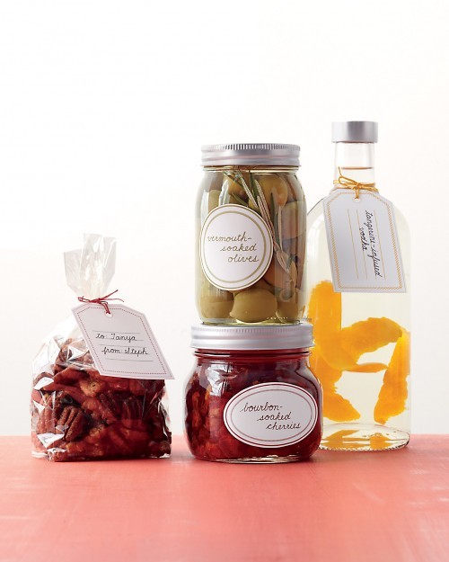 Vermouth-soaked olives