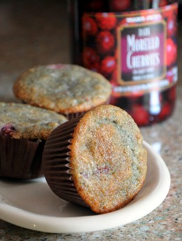 Very cherry almond muffins