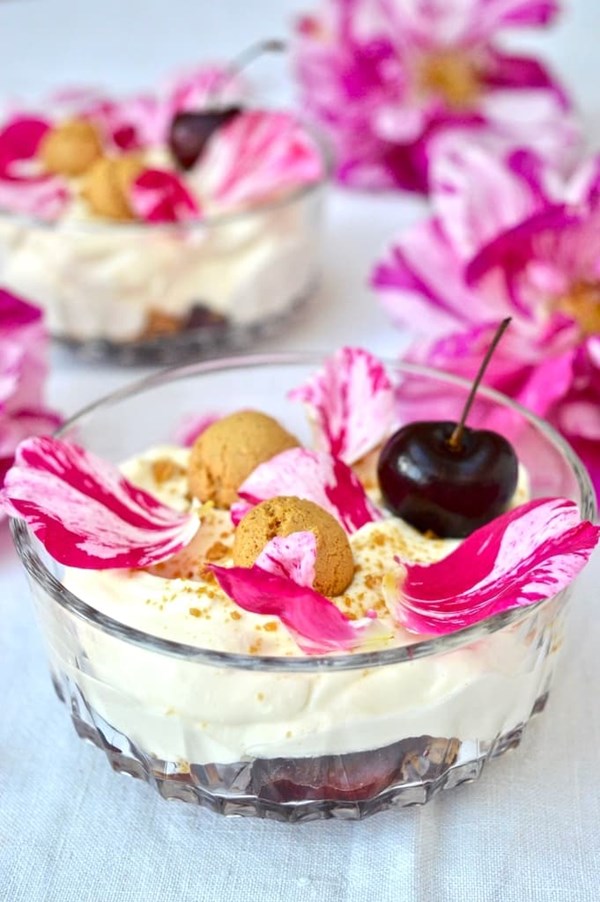 Very cherry cream dessert