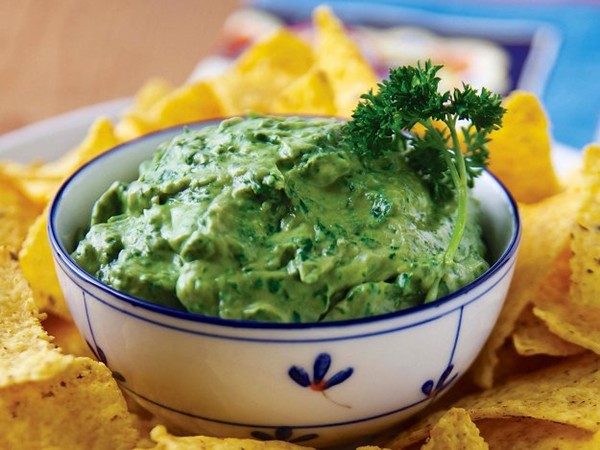 Very green avocado-tahini dip
