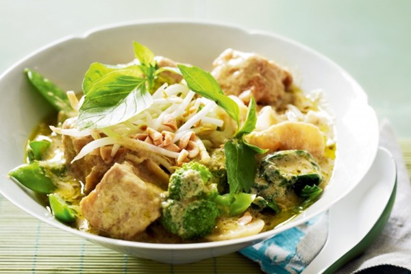 Very green vegetable curry
