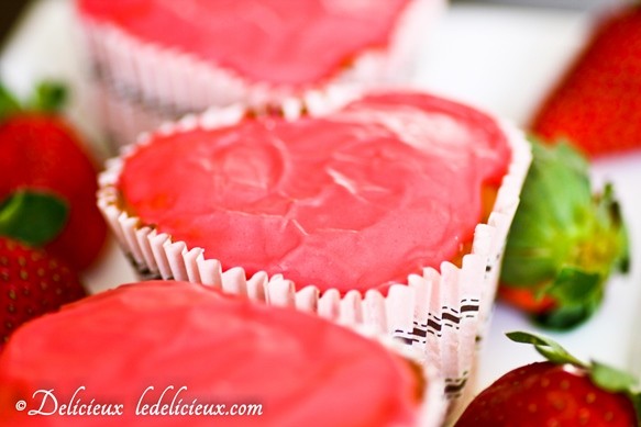 Very vanilla strawberry cupcakes