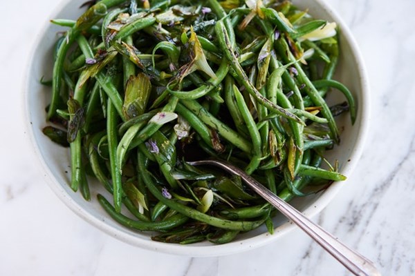 Vibrant tasty green beans