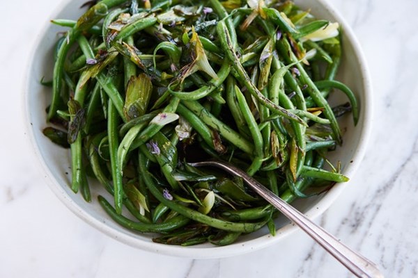 Vibrant tasty green beans