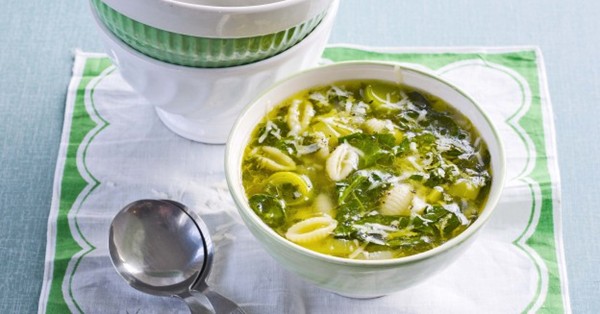 Vibrant veg and lemon broth