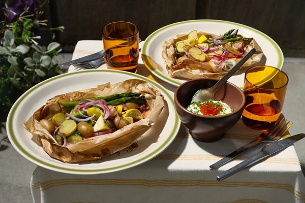 Vibrant vegetables en papillote 