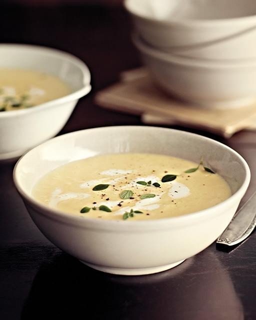 Vichyssoise with goat cheese