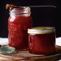 Victoria plum and apple jam