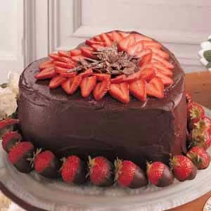 Victorian strawberry chocolate cake