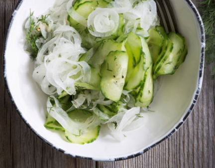 Vidalia onion & cucumber salad