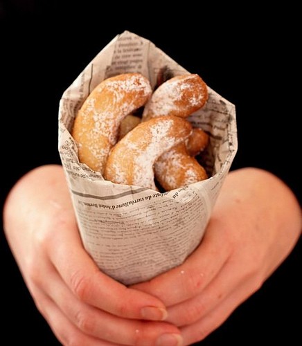 Viennese almond crescents