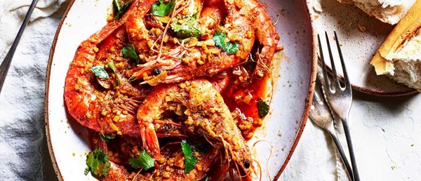 Viet-Cajun fried prawns